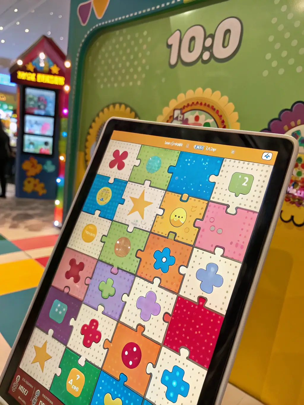 A colorful and engaging scene from 'Puzzle Paradise', featuring a variety of challenging puzzles, cute characters, and a vibrant game board, used to represent the game on PG Electronic Games.
